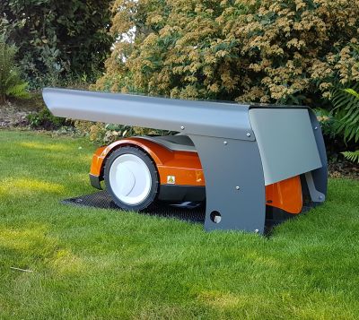 Mähroboter-Garage XL, für Roboterhöhe bis 39 cm, Stahl, anthrazit, 86x65x40 cm